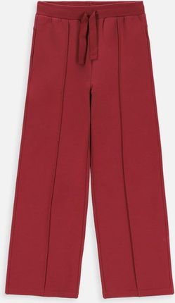 Spodnie dresowe bordowe z szeroką nogawką