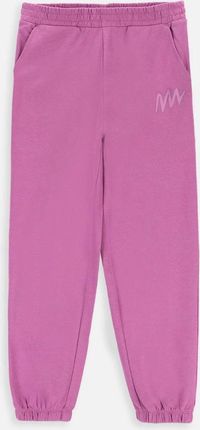 Spodnie dresowe dziewczęce jogger z kieszeniami
