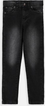 Spodnie jeansowe czarne ze zwężaną nogawką o fasonie SLIM