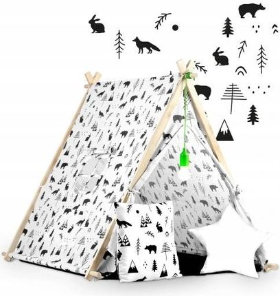 TIPI namiot dla dzieci DOMEK Poduszki LAMPKA LED NAMIOT DZIECIĘCY ZABAWKA