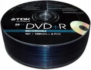 PŁYTY DVD+R TDK 4,7GB x16 szpindel 50 Wa-Wa PROMO