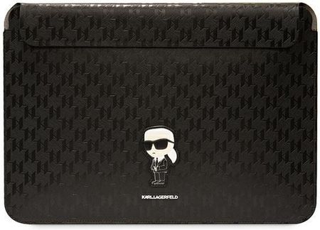 Karl Lagerfeld Sleeve Klcs14Sakhpkk 14" Czarny Black Saffiano Monogram Ikonik Kf001670