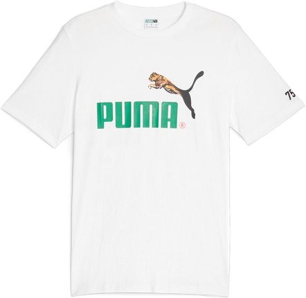 Koszulka męska Puma CLASSICS NO.1 LOGO biała 62218202