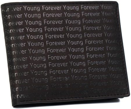 Skorzany portfel zdobiony monogramem Forever Young
