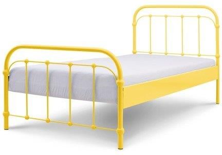 Łóżko Metalowe Dziecięce Babunia 90/200 Żółte