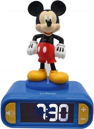 Lexibook Mickey Mouse Budzik Z Lampką Nocną 3D I Specjalnymi Dźwiękami Dzwonka