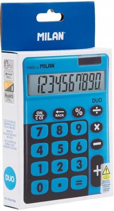 Milan Kalkulator Z Dużymi Klawiszami Duo 150610Tdb Niebieski