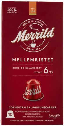 Nespresso Merrild Mellemristet 10kaps.