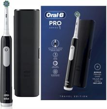 Zdjęcie Szczoteczka elektryczna Braun Oral B PRO Series 1 Travel Edition czarna z etui podróżnym - Skalbmierz