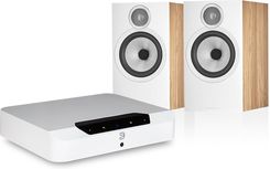 Bluesound Powernode Edge Biały + 606 S3 Dąb