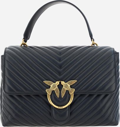 Torebka na ramię damska skórzana Pinko Love Lady Handbag 100042A0GK Czarna (8055209866485)