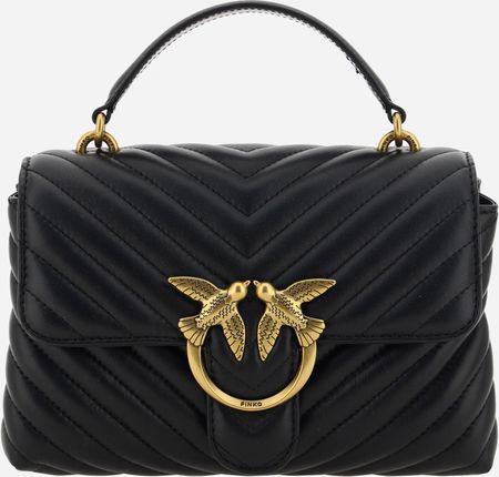 Torebka na ramię damska skórzana Pinko Love Lady Mini Handbag 100044A0GK Czarna (8055209866539)