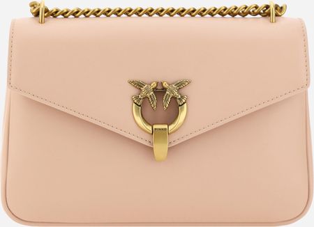 Torebka na ramię damska skórzana Pinko Cupid Shoulder Bag 101512A0QO Pudrowa (8057769106445)