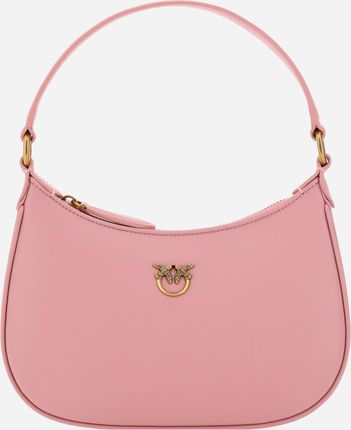 Torebka-hobo damska skórzana Pinko Half Moon Handbag 101523A0F1 Delikatno różowa (8057769071484)