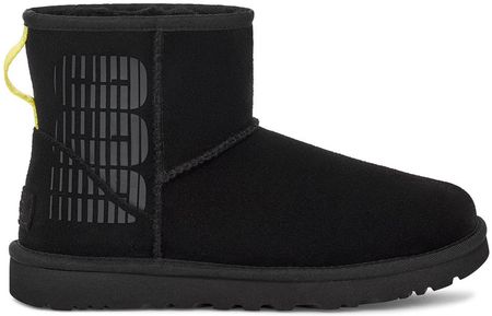 Damskie Buty zimowe Ugg Classic Mini Ugg Side Logo 1144057-Blk – Czarny