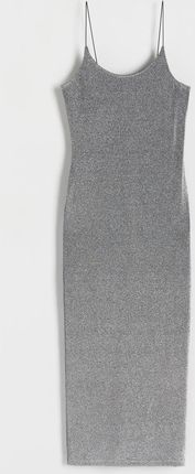 Reserved - Sukienka z połyskującego materiału - Srebrny