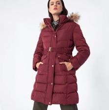 Zdjęcie Damski płaszcz pikowany z paskiem - Karczew