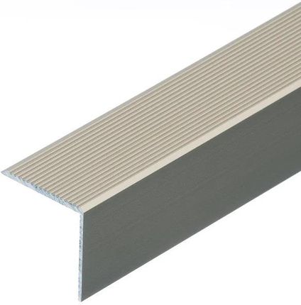 Profil schodowy ryflowany aluminium anoda CEZAR 30x30mm 0,9m Szampan