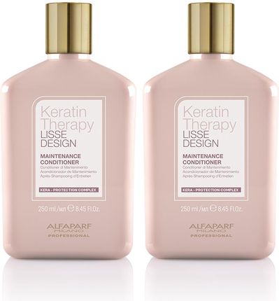 Alfaparf Keratin Therapy Maintenance Zestaw do włosów odżywka podtrzymująca efekt wygładzenia 2x250ml