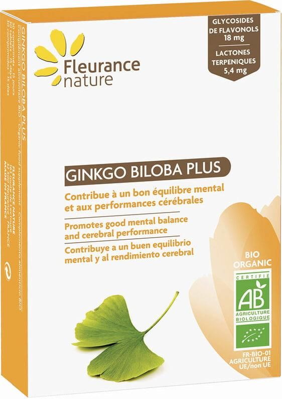 Fleurance nature ginkgo biloba plus tabletki bio 0 02kg opinie i ceny