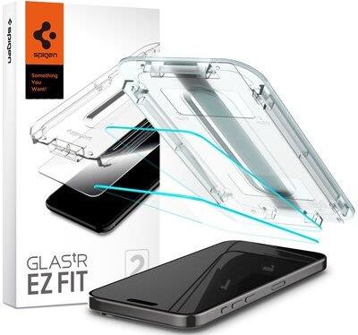 Spigen Szkło Hartowane Glas Tr Ez Fit 2 Pack Do Apple Iphone 15 Pro