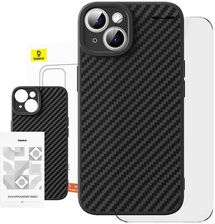 Baseus Etui Synthetic Fiber Iphone 15 Plus + Szkło Hartowane