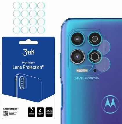3Mk Szkło Hybrydowe Flexible Glass Lens Motorola Moto G100 5G Na Aparat 4 Szt