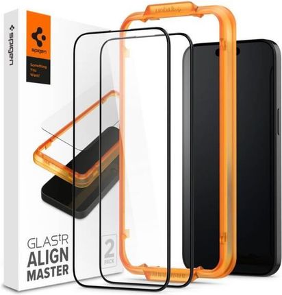 Spigen Szkło Hartowane Alm Glass Fc Do Apple Iphone 15 Pro 2 Szt Czarny