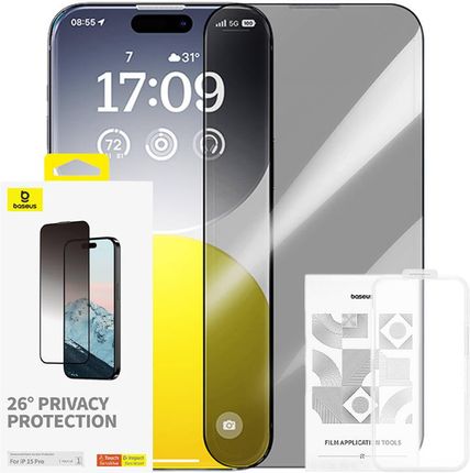 Baseus Szkło Hartowane Prywatyzujące Diamond Iphone 15 Pro