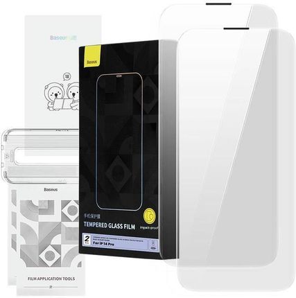Baseus Szkło Hartowane Iphone 14 Pro Corning Z Filtrem Przeciwpyłowym