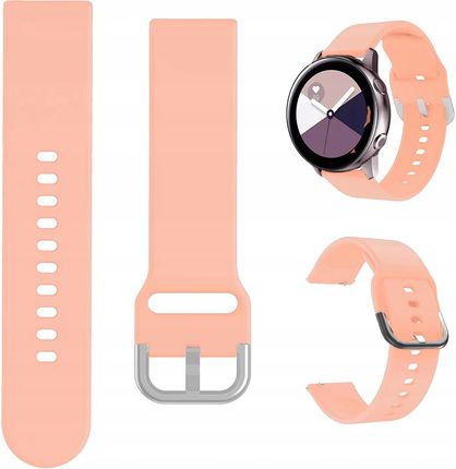 Hello Case Pasek Opaska 20 Mm Silikon Do Zegarka Smartwatch Uniwersalny Jasny Różowy