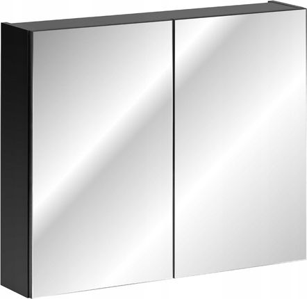 Szafka łazienkowa z lustrem czarna 80 cm Comad Santa Fe Black Wysokość 65 cm