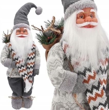 ŚWIĘTY MIKOŁAJ świąteczny figurka DUŻY skandynawski DEKORACJA ŚWIĄTECZNA
