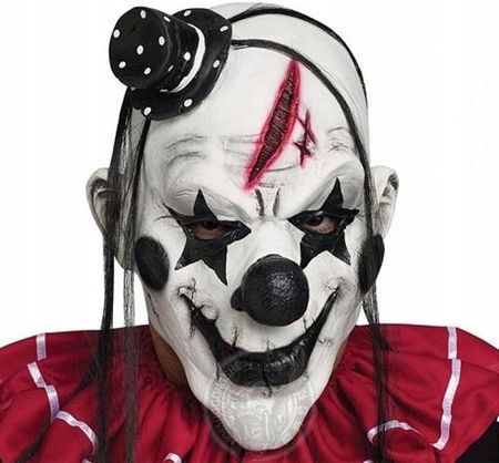 Demon Clown Mask Lateks Straszna Maska Halloween OZDOBA PRZEBRANIE