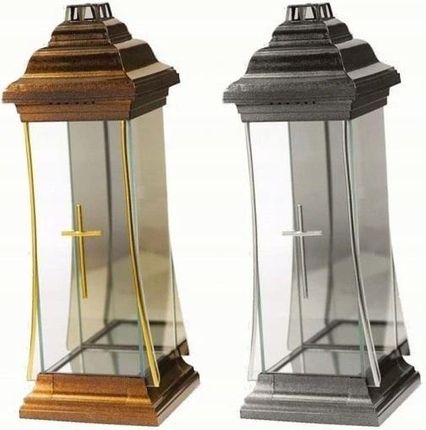 Znicz Kapliczka szklana z lustrem Lampion 40cm ZNICZ GROBOWY