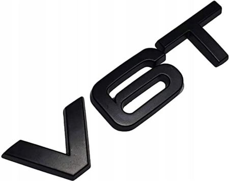 Emblemat Znaczek Audi V6T Czarny mat