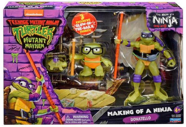 WOJOWNICZE ŻÓŁWIE NINJA Zestaw Figurka DONATELLO Evolution 3pak