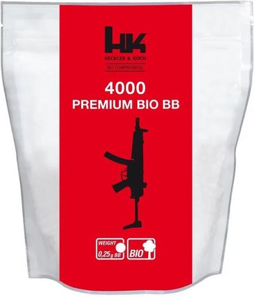 Heckler&Koch Kulki Asg H&K Bio 0,25Gr 6 Mm 4000 Szt. Białe 2.6131