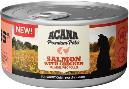 Acana Premium Pate Salmon Chicken Pasztet Z Łososiem I Kurczakiem Dla Kotó 24x85g