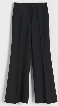Reserved - Spodnie flare z wełną - Czarny