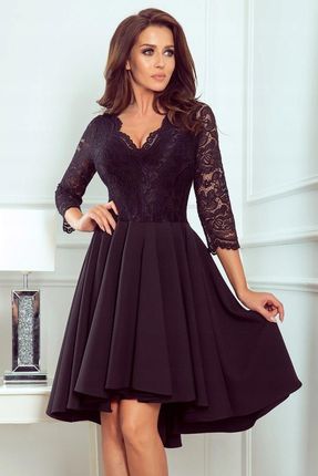 Sukienka z koronkowym dekoltem czarna Nicolle XXXL