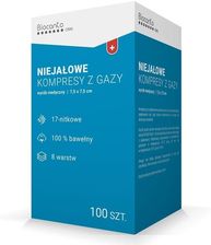 Biocanto Kompresy Z Gazy 7,5 X 7,5 Cm Niejałowe 8 Warstwowe 17 Nitkowe 100 Szt.