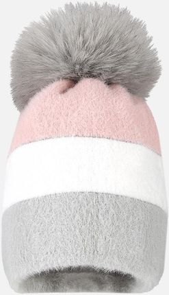 BROEL CINDY czapka na zimę trójkolorowa pompon rozmiar: 50-52