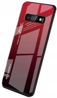 Itel Etui Case Do Telefonu Samsung Galaxy S10 Lite Szklane Ombre Czerwono Czarne