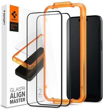 Spigen Szkło Hartowane Alm Glass Fc 2-Pack Iphone 15 Plus Black