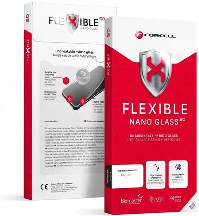 Forcell Flexible 5D - Szkło Hybrydowe Do Iphone 15 Pro Czarny