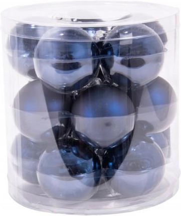 Kaemingk Bombki Świąteczne Szklane Granatowe 6 Cm Zestaw 15 Sztuk 14881