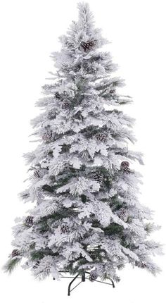 Bigbuy Christmas Choinka Biały Kolor Zielony Pvc Metal Polietylen Śnieżny 240 Cm 1034916