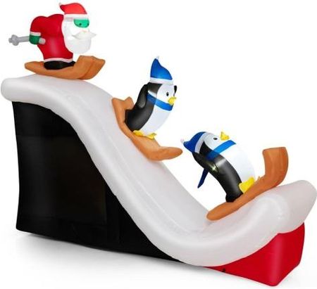 Costway Dekoracja Świąteczna Led Mikołaj I Pingwiny 4915