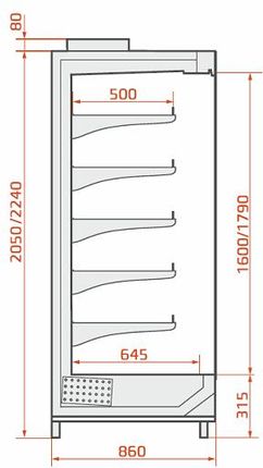 Es System K Regał Chłodniczy 1875X860X2050Mm Hercules Pod Agregat Zewn. Rch Hercules 86.206 1.875 Rem - zdjęcie 2